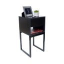 Ver imagem 1 de Mesa de Cabeceira Eco Industrial 30cm Preto Gaveta Superior Pés Ferro Preto para Quarto Cama