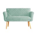 Ver imagem 2 de Namoradeira Isabela 02 Lugares Veludo Cores - Ds Estofados - Acqua