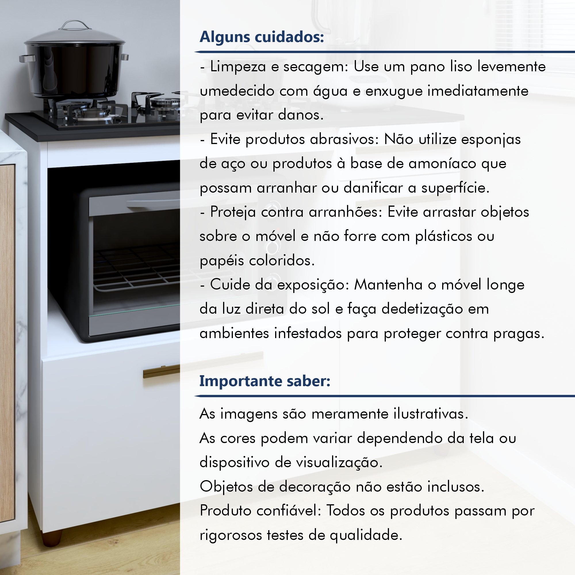 Balcão para Cooktop 2 Portas 1 Gaveta Violeta  - 14