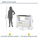 Ver imagem 4 de Balcão para Cooktop 2 Portas 1 Gaveta Violeta