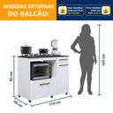 Ver imagem 3 de Balcão para Cooktop 2 Portas 1 Gaveta Violeta