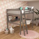 Ver imagem 1 de Cama Individual Alta com Escrivaninha - Everest Cinza