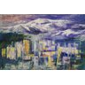 Quadro Decorativo Arte Montanhas E Neve - 3