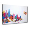 Quadro Decorativo Cidade Desenho Impressão Canvas - 1
