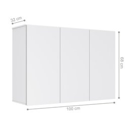 Armário Aéreo Aliex 03 Portas Branco - 3