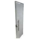 Ver imagem 2 de Porta de Aluminio Lambril Branco com Puxador Linha 25 - 210x70 Esquerda