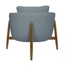 Ver mais imagens de Poltrona Decorativa Austin Base Madeira Bouclé Azul Claro - Nexta Casa