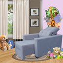 Ver imagem 4 de Poltrona De Amamentação E Decoração Quarto Sala Reclinável Leticia Grafitte