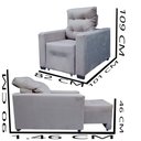 Ver imagem 5 de Poltrona De Amamentação E Decoração Quarto Sala Reclinável Leticia Grafitte