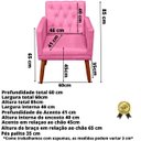 Ver imagem 2 de Kit Clássico 2 Poltronas Cadeira para Sala de Espera Resistente Recepção Pés de Madeira