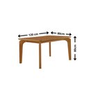 Ver imagem 3 de Mesa de Jantar Liz 120cm Tampo MDF Laminado Canto Copo com 4 Cadeiras Aline