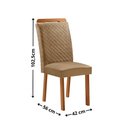 Ver imagem 2 de Mesa de Jantar Liz 120cm Tampo MDF Laminado Canto Copo com 4 Cadeiras Aline