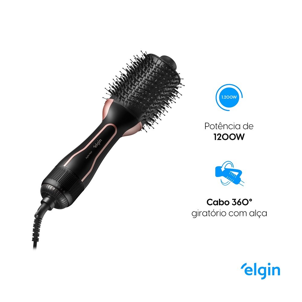 Escova Secadora Elgin Agile Hair Preta - Bivolt - 7