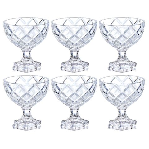 Taças Sobremesa em Vidro Pineapple 170ml 6 Peças Hauskraft