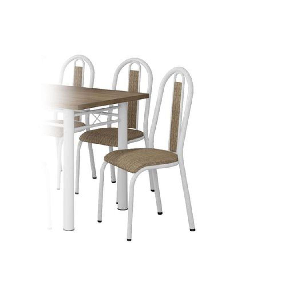 Mesa 136cm 6 Cadeiras 058 Branco - 2