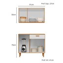 Ver imagem 2 de Kit Combo Cozinha Compacta Balcão e Armário Aéreo Ester 5 Portas 1 Gaveta Freijo Off White Poliman