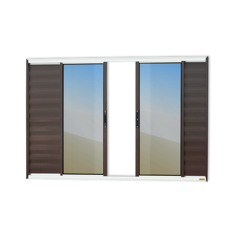 Veneziana Alumínio Confort 6F.100 x 150 V.Refl.Mix Corten Brimak