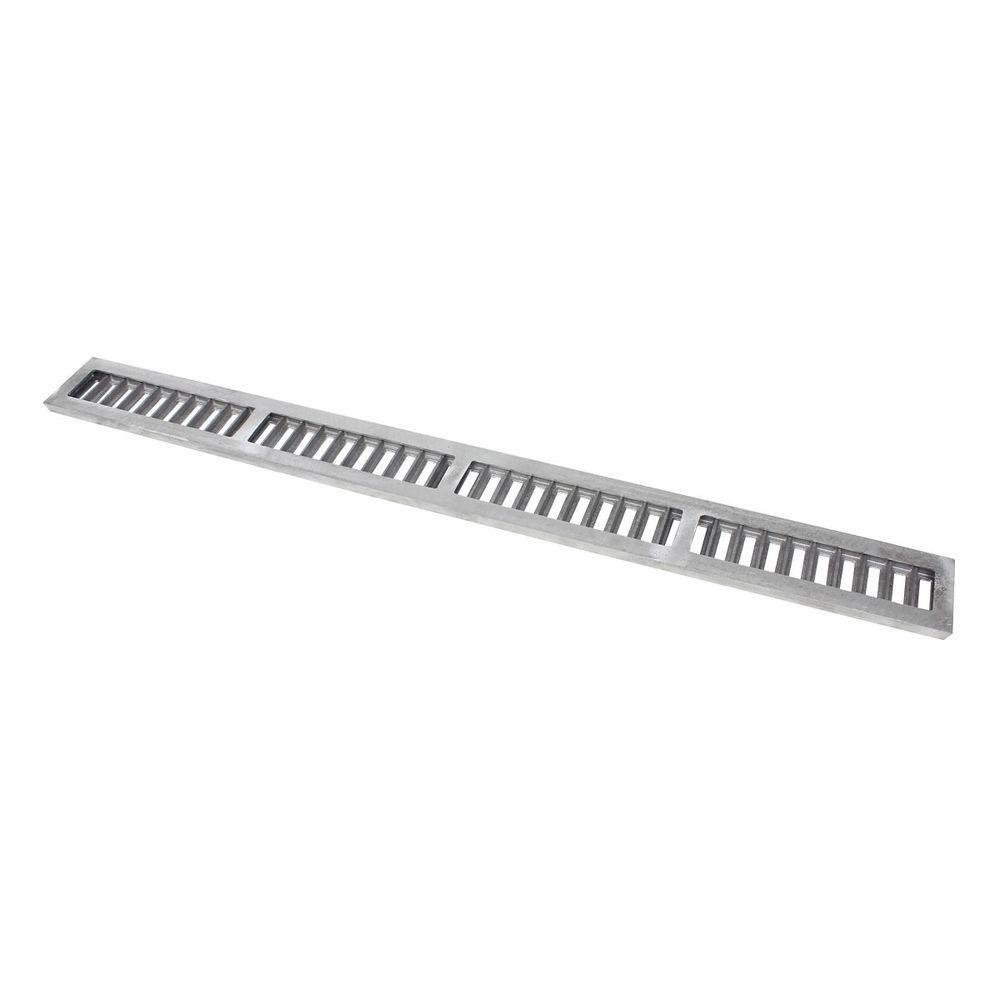 Ralo Grelha Linear com Caixilho em Alumínio Polido 10x100cm - 4