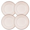 Ver imagem 1 de Jogo 4 Prato de Sobremesa Cerâmica Linear Branco Premium 20cm Lyor