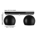 Ver imagem 3 de Lustre Plafon Bola 15 cm Retangular Duplo Branco