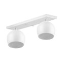 Ver imagem 1 de Lustre Plafon Bola 15 cm Retangular Duplo Branco
