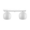 Ver imagem 2 de Lustre Plafon Bola 15 cm Retangular Duplo Branco