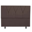 Ver imagem 1 de Cabeceira Estofada Cama Box King Jade 195cm Courino:marrom