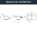 Ver imagem 6 de Sofá 2 Lugares Reclinável Elétrico em Corino Importado Cor Cinza Linha Cinema