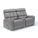 Ver imagem 1 de Sofá 2 Lugares Reclinável Elétrico em Corino Importado Cor Cinza Linha Cinema