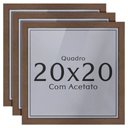 Ver imagem 1 de Kit 3 Unidades Moldura 20x20 Quadro com Acetato