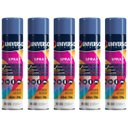 Ver imagem 1 de Tinta Spray 400ml Azul Escuro Uso Geral em Aço Ferro Gesso Couro Cerâmica | Universo | Kit 05 Un