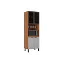 Ver imagem 1 de Torre Quente de Cozinha Firenze Forno C/ Prateleira 4 Portas C/ 2vidro 70x218cm Amendola/nude Prime