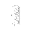 Ver imagem 6 de Torre Quente de Cozinha Firenze Forno C/ Prateleira 4 Portas C/ 2vidro 70x218cm Amendola/nude Prime