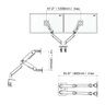 Suporte Articulado para Monitor 22 a 32 Braço Duplo Pistão a Gás G75-nb - 4