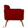 Namoradeira Decorativa Estofada Para Salão de Beleza Isabella Suede Vermelho - DL DECOR - 3
