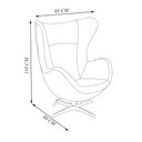 Ver imagem 4 de Kit 2 Poltronas Decorativas Egg Chair Nº20 C/regulagem de Altura Azul/laranja G53 - Gran Belo Poltro