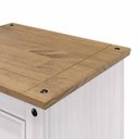 Ver imagem 6 de Mesa de Cabeceira de Madeira Maciça com 1 Porta e 1 Gaveta Branco Lavado