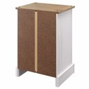 Ver imagem 7 de Mesa de Cabeceira de Madeira Maciça com 1 Porta e 1 Gaveta Branco Lavado