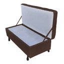 Ver imagem 3 de Recamier Bau Bia 80cm Suede Marrom - Dominic Decor