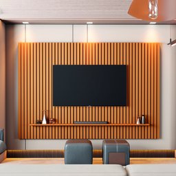 Painel para Tv Ripado até 75 Polegadas Mega 2,20m Cedro Edn - 2