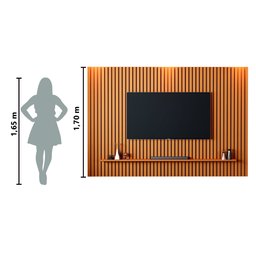 Painel para Tv Ripado até 75 Polegadas Mega 2,20m Cedro Edn - 6