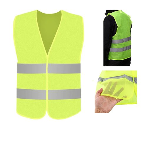 Colete Sinalizador Faixa Refletiva Epi Segurança do Trabalho Obra Estrada Construçao Civil Avenida R