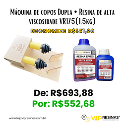 Kit Máquina Copos Duplo Resina Vr175 Alta Viscosidade 1,5kg - 2