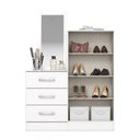 Ver imagem 2 de Cômoda Multiuso Layla Plus 3 Gavetas 2 Portas MDF MDP Branco Casa 812