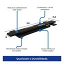 Ver imagem 3 de Estação de Trabalho Dupla 1,20x1,35m 02 Lugares s/Gavetas c/Ponto de Tomada Pé Quadro Nogal Sevilha