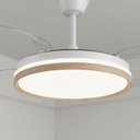 Ver imagem 5 de Ventilador de Teto Retrátil com Led 3 Cores Branco Freijó | 6 Velocidades com Controle Remoto