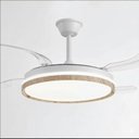 Ver imagem 4 de Ventilador de Teto Retrátil com Led 3 Cores Branco Freijó | 6 Velocidades com Controle Remoto