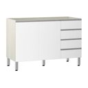 Ver imagem 1 de Balcão de Pia sem Tampo para Cozinha 120cm 2 Portas e 4 Gavetas Lis Luciane Móveis