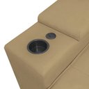 Ver imagem 3 de Sofá 2,30m Porta Copo Usb Sala Retratil Reclinavel - Balaqui Cor:capuccino