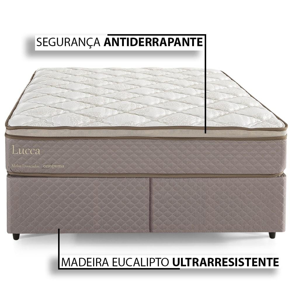 Cama Box Herval Queen Lucca, 66x158x198 cm, Molas Ensacadas - 5